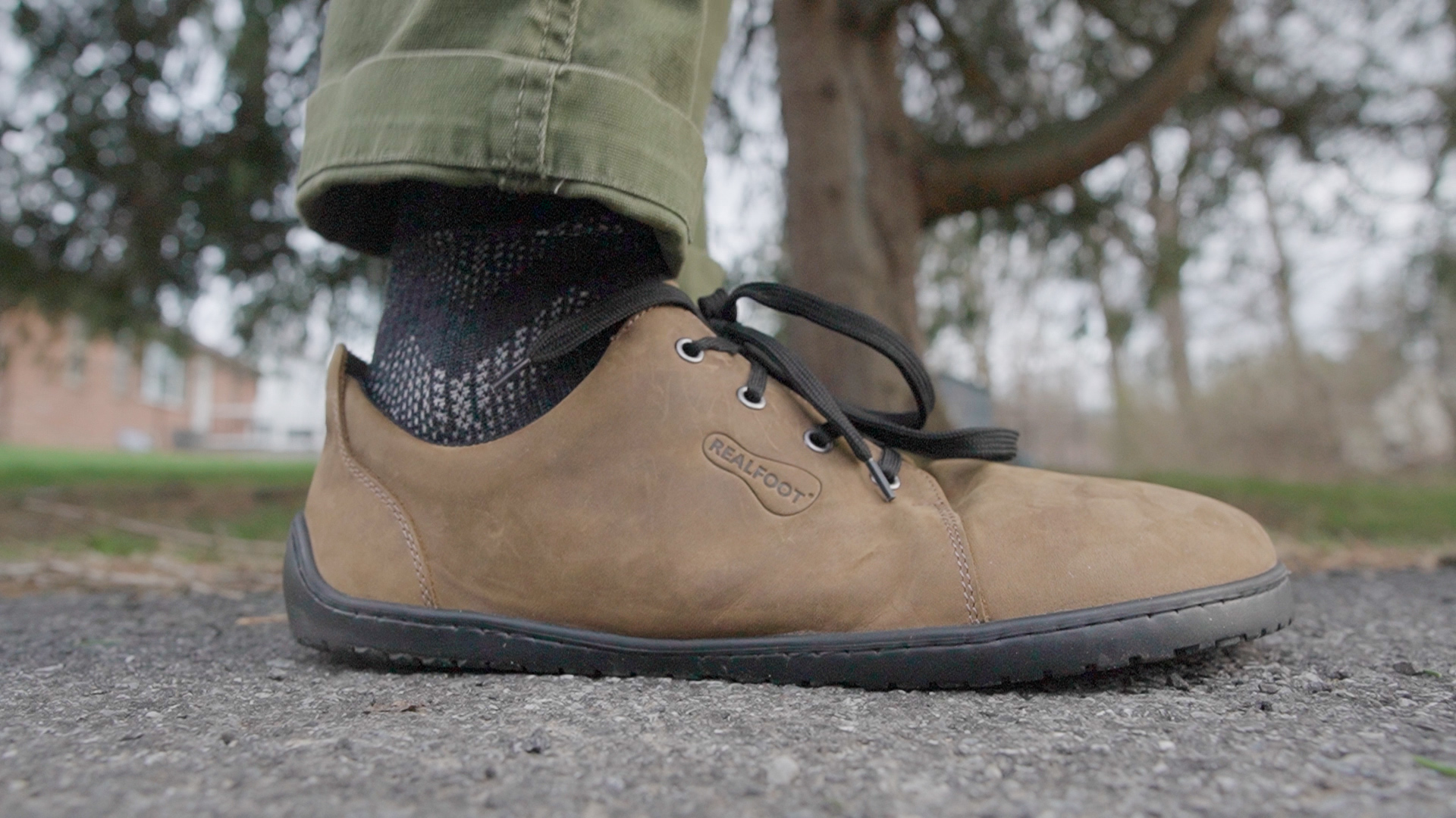 Realfoot City Jungle Review Extra Wide Zero Drop Minimalist Barefoot Shoes Leather Side Road